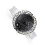 A TOURMALATED QUARTZ AND DIAMOND ‘CELESTIAL’ RING, ANDREW GEOGHEGAN in 18ct white gold, formed of