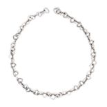 A HEART FANCY LINK NECKLACE, TIFFANY & CO, 2001 in sterling silver, formed of a single row of