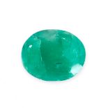 AN UNMOUNTED EMERALD oval cut, 2.57 carats.