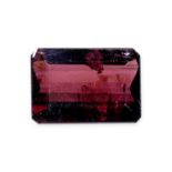 AN UNMOUNTED PINK TOURMALINE emerald cut, of 8.03 carats.