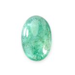 AN UNMOUNTED EMERALD oval cabochon, 2.64 carats.