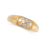 A DIAMOND PHILIPPINE RING, VAN CLEEF & ARPELS in 18ct yellow gold, pave set with a panel of