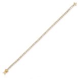 A 6.00 CARAT DIAMOND LINE BRACLET in 18ct yellow gold, set with a single row of fifty-five round cut