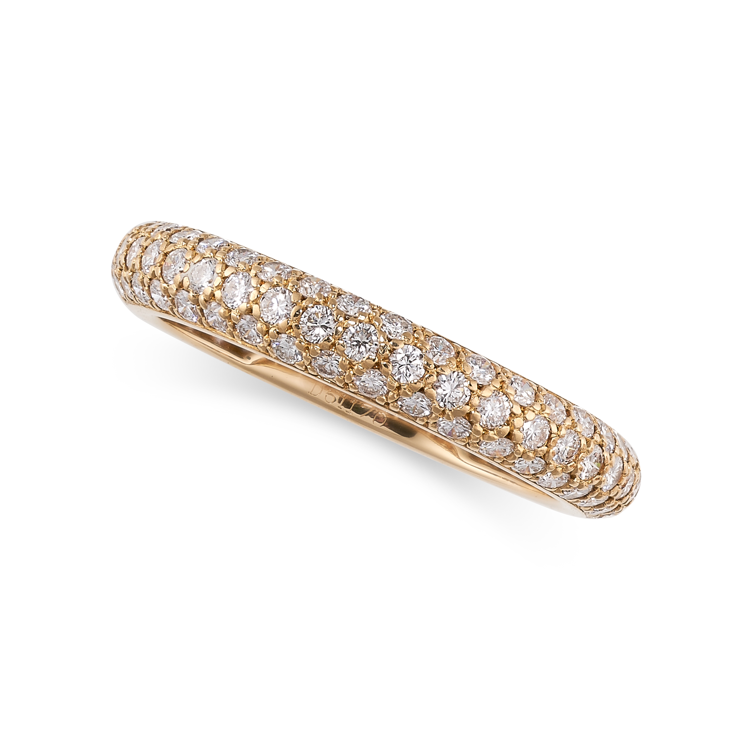 A DIAMOND ETERNITY RING, CARTIER in 18ct yellow gold, the band set all around with three rows of - Image 2 of 2