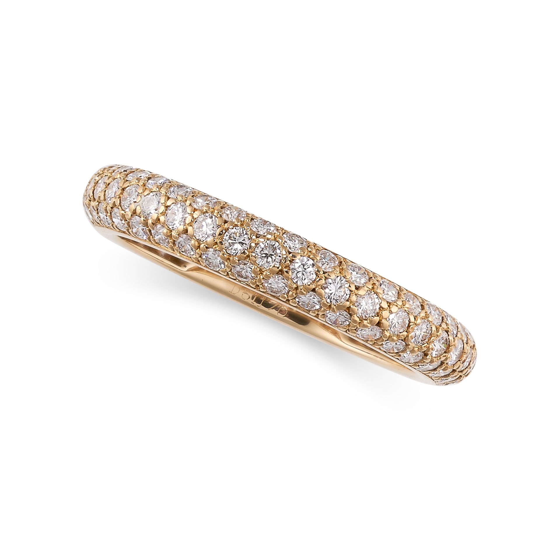 A DIAMOND ETERNITY RING, CARTIER in 18ct yellow gold, the band set all around with three rows of - Bild 2 aus 2