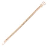 A DIAMOND BRACELET, HERMES PARIS in 18ct yellow gold, formed of a curb link chain with belt buckle