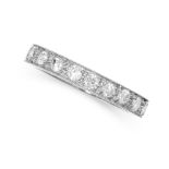 A DIAMOND FULL ETERNITY RING, set with a single row of round cut diamonds, the diamonds all