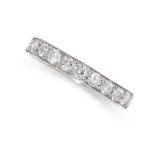 A DIAMOND FULL ETERNITY RING the band set all around with a single row of round cut diamonds, the