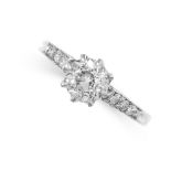 A SOLITAIRE DIAMOND RING set with an old cut diamond weighing 1.01 carats, with single cut