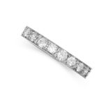 A DIAMOND FULL ETERNITY RING set with a single row of round cut diamonds, the diamonds all totalling