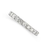 A DIAMOND FULL ETERNITY RING in 18ct white gold, the band set all around with a single row of