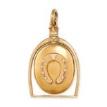 NO RESERVE - AN ANTIQUE LOCKET PENDANT, LATE 19TH CENTURY in 15ct yellow gold, the hinged oval