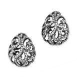 A PAIR OF DIAMOND EARRINGS