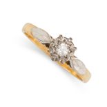 NO RESERVE - A VINTAGE SOLITAIRE DIAMOND RING  In 18 carat yellow gold   Brilliant-cut diamond