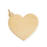 TIFFANY & CO, A HEART PENDANT  Signed T&Co., British hallmarks for 18 carat gold, stamped Au750