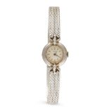 IWC, A VINTAGE LADY'S 18 CARAT GOLD AND DIAMOND WRISTWATCH, MID 20TH CENTURY  Leaf motifs, chain