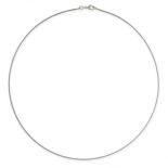 NO RESERVE - A SNAKE CHAIN NECKLACE  Made in 18 carat white gold  British hallmarks for 18 carat