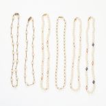 A MIXED LOT OF PEARL NECKLACES comprising of two necklaces formed of a single row of pearls, beads