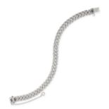 A DIAMOND CURB LINK CHAIN BRACELET Brilliant-cut diamonds, total weight 3.91 carats Stamped 18K, D.