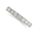 A DIAMOND ETERNITY RING  Scrolled engraving at each side Brilliant-cut diamonds, approximate total