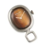 GEORG JENSEN, A SILVER POCKET WATCH  Bronze face  Stamped Georg Jensen, French assay import mark for