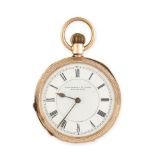 NO RESERVE - A 10 CARAT GOLD POCKET WATCH Chased gold Numbered 47860, stamped 10K to case back