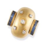 VAN CLEEF & ARPELS, A DIAMOND AND SAPPHIRE RING  Brilliant-cut diamonds Step-cut sapphires  Signed