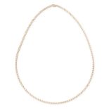 A GOLD CURB LINK CHAIN NECKLACE  Full British hallmarks for 9 carat gold  Length 620mm  9.7 grams