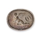 A SILVER INTAGLIO Depicting the birth of Cupid No assay marks Length 20mm 5.5 grams