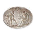 A SILVER INTAGLIO, AFTER THE FELIX GEM Depicting the theft of the Palladion (a sacred Trojan