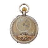 A SILVER 8 DAY POCKET WATCH