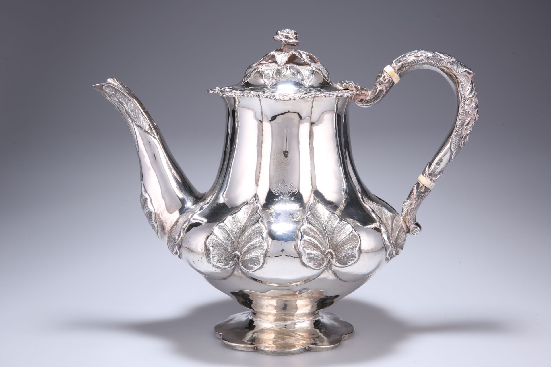 A WILLIAM IV SILVER COFFEE POT