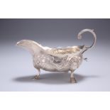 A GEORGE III SILVER SAUCEBOAT, possibly by Thomas Wallis I, London 1774, of low form, the