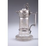 A VICTORIAN SILVER-MOUNTED CLARET JUG