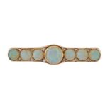 A LATE VICTORIAN OPAL AND DIAMOND BROOCH