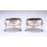 A PAIR OF GEORGE III SILVER SALTS