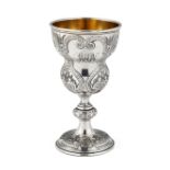 A VICTORIAN SILVER GOBLET