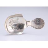 A FRENCH SILVER CADDY SPOON, EARLY 19TH CENTURY