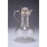 A LATE VICTORIAN SILVER-MOUNTED CLARET JUG