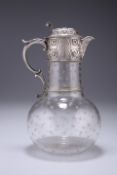 A LATE VICTORIAN SILVER-MOUNTED CLARET JUG