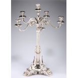 AN IMPOSING 19TH CENTURY SILVER-PLATED CENTREPIECE