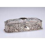 A VICTORIAN LIDDED SILVER TRINKET BOX