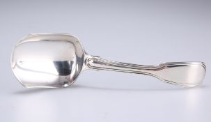 A VICTORIAN SILVER CADDY SPOON