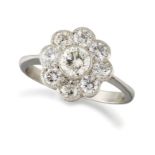 A DIAMOND CLUSTER RING