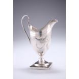 A GEORGE III SILVER CREAM JUG