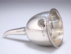 A GEORGE IV SILVER WINE FUNNEL