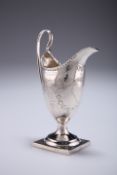 A GEORGE III PROVINCIAL SILVER CREAM JUG