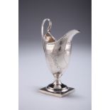 A GEORGE III PROVINCIAL SILVER CREAM JUG