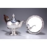 A GEORGE III SCOTTISH SILVER TEAPOT