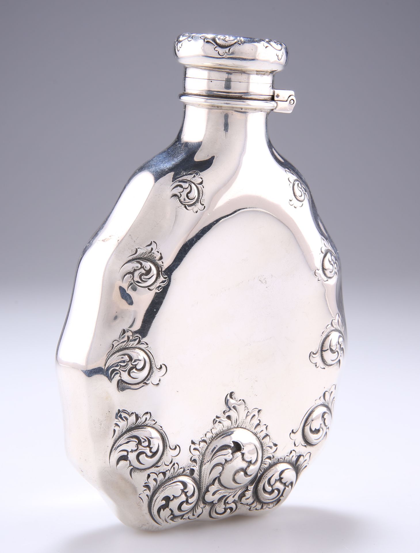 AN AMERICAN STERLING SILVER FLASK